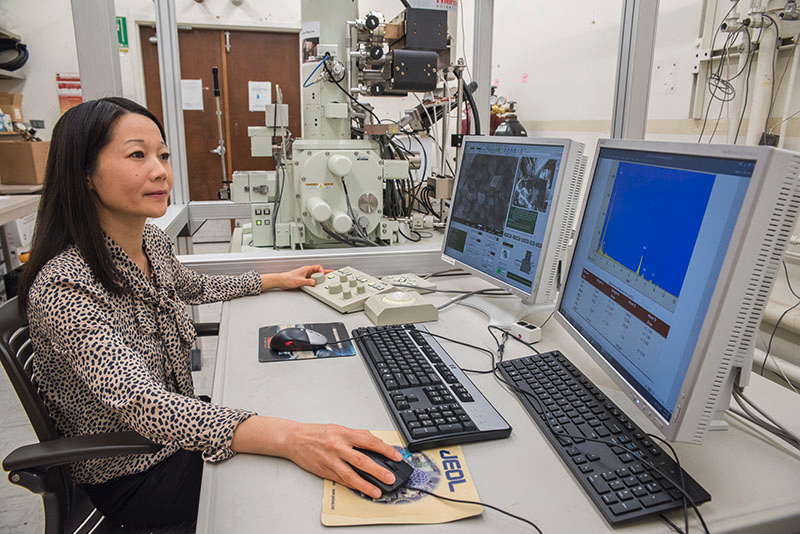 Research at work in the Lab's computing center